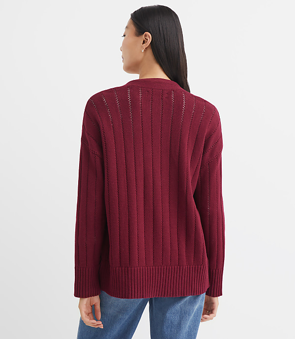 Pointelle Girlfriend Cardigan