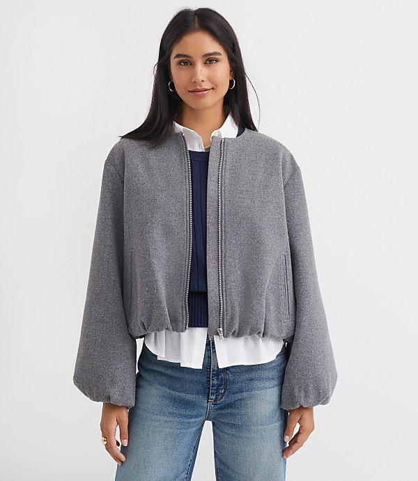 Petite Bubble Bomber Jacket