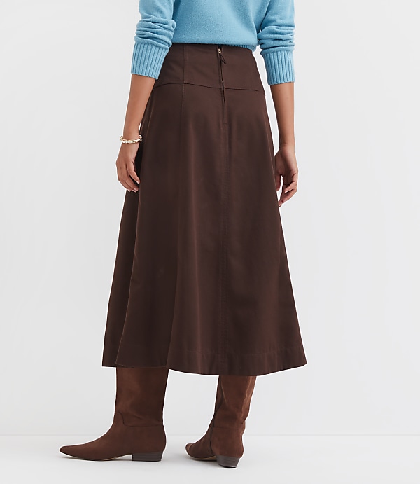 Seamed Midi Skirt