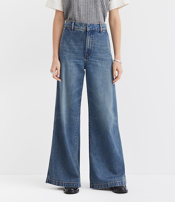 High Rise Trouser Jeans in Authentic Vintage Mid Wash