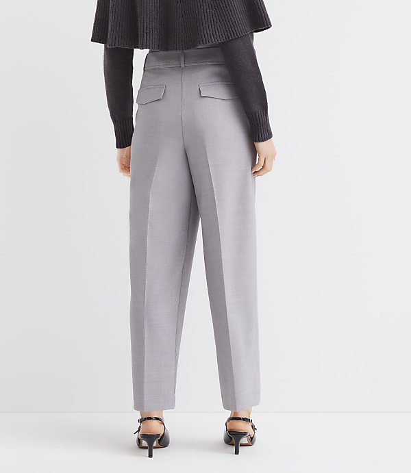 Belted Taper Pants in Melange