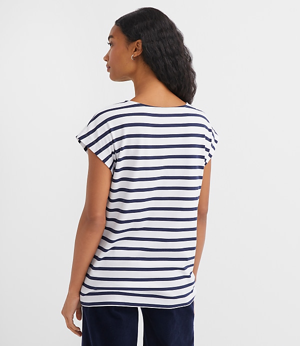 Striped Modern Wedge Tee