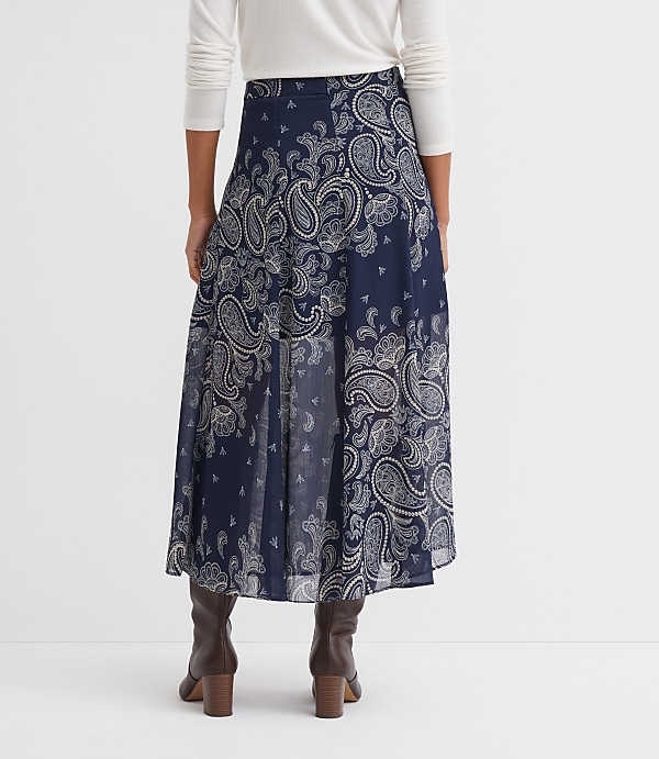 Paisley Chiffon Maxi Skirt