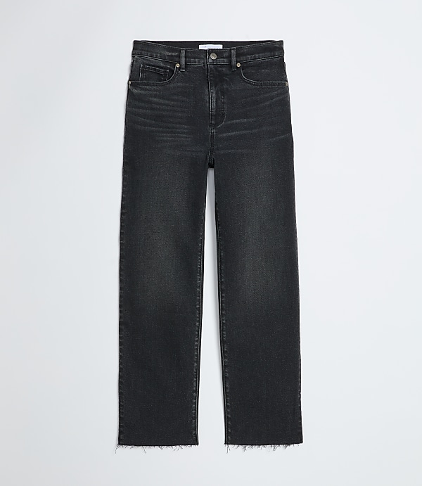 Fresh Cut High Rise Straight Jeans in Washed Black