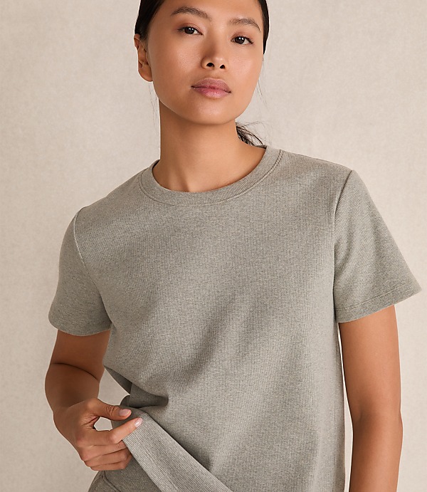 Haven Well Within Organic Cotton Rib Knit Short Sleeve Tee