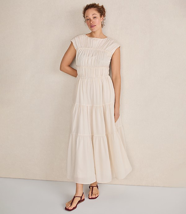 Haven Well Within Cotton Voile Rouched Maxi Dress