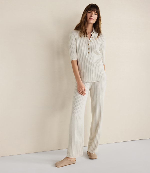 Haven Well Within Organic Cotton Ribbed Straight Leg Pants