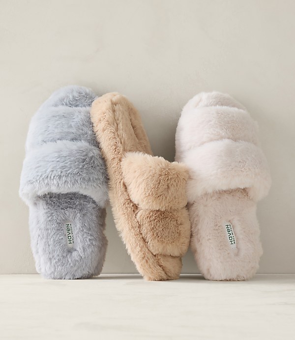 Haven Well Within Faux Fur Banded Slippers