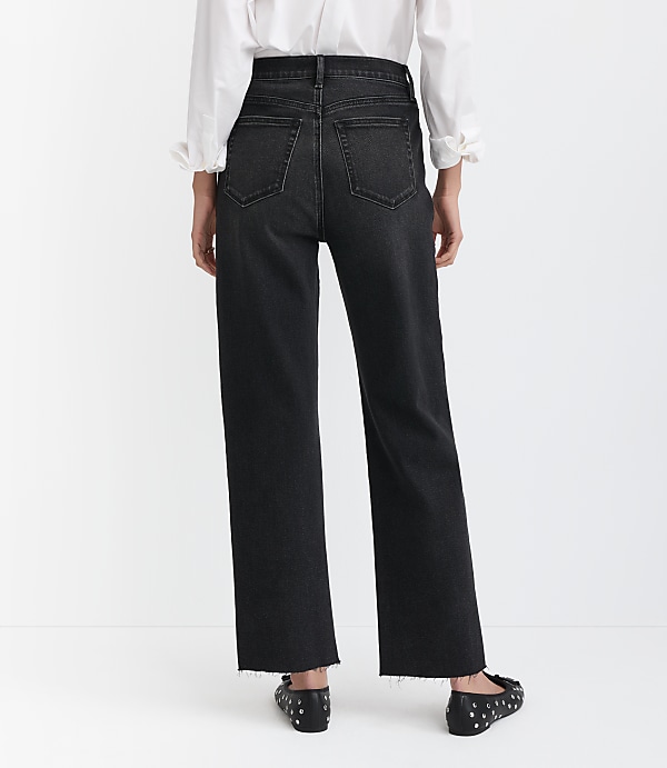 Fresh Cut High Rise Straight Jeans in Washed Black