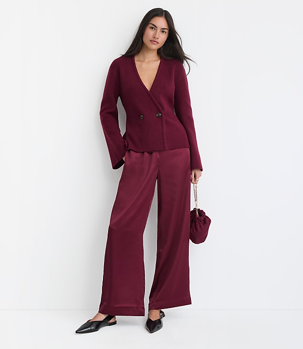 Ribbed Double Button Sweater Jacket