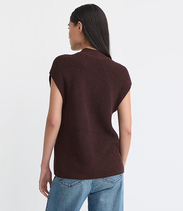 Ribbed V-Neck Sweater Vest