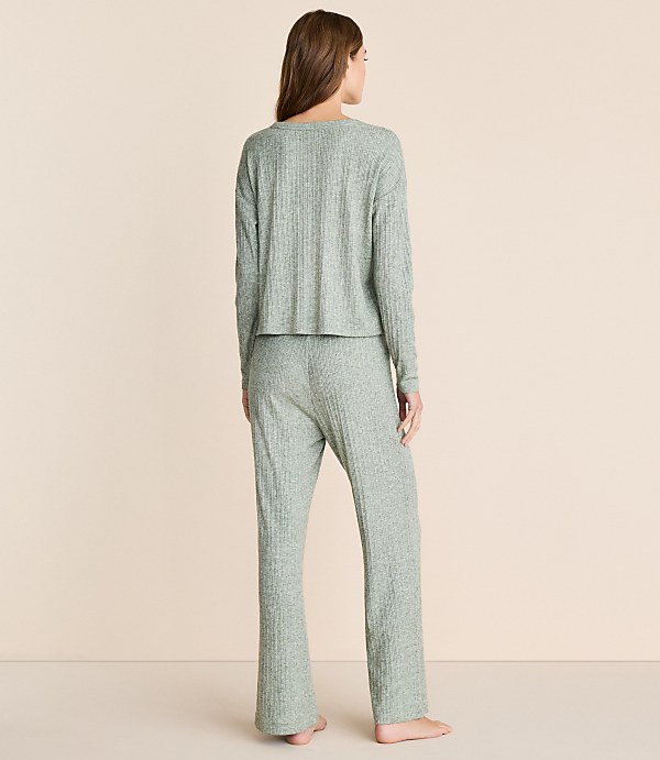 Lou & Grey Heathered Cozy Ribbed Pajama Set
