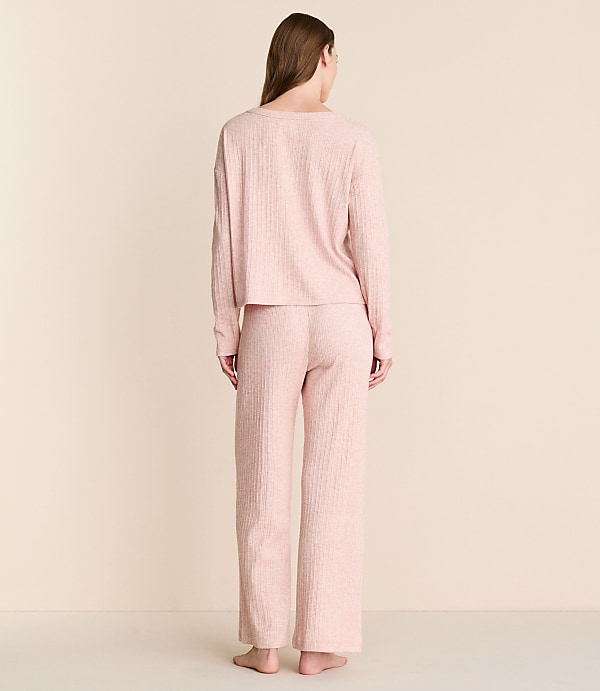 Lou & Grey Heathered Cozy Ribbed Pajama Set