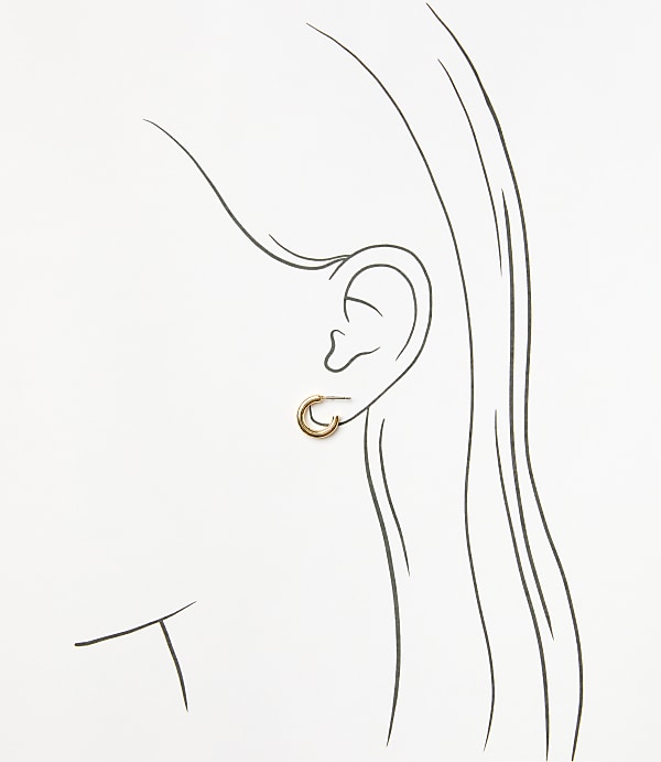 Double Heart Stud Earring Set