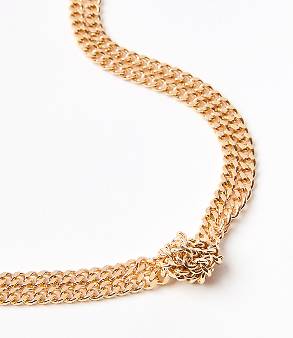 Knotted Chain Link Necklace