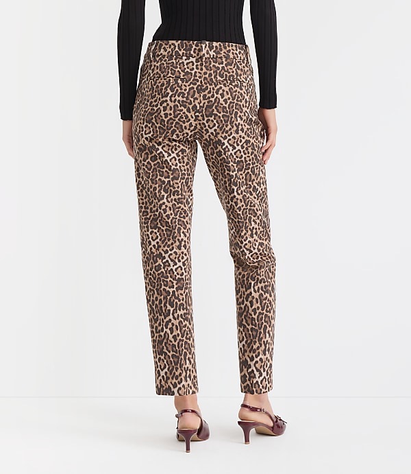 Riviera Slim Pants in Leopard Print Bi-Stretch