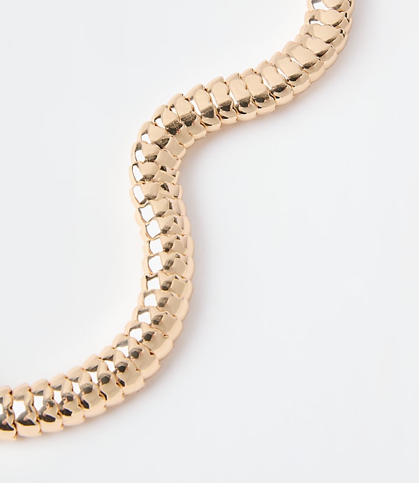 Coiled Metal Statement Necklace