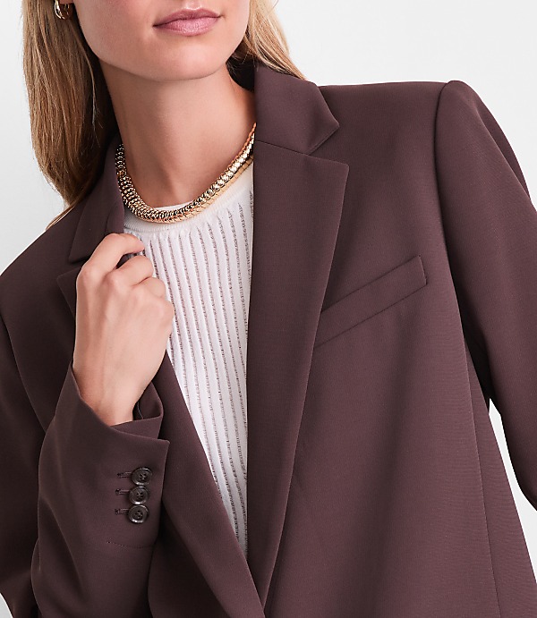 LOFT Versa Crepe Drape Relaxed Blazer
