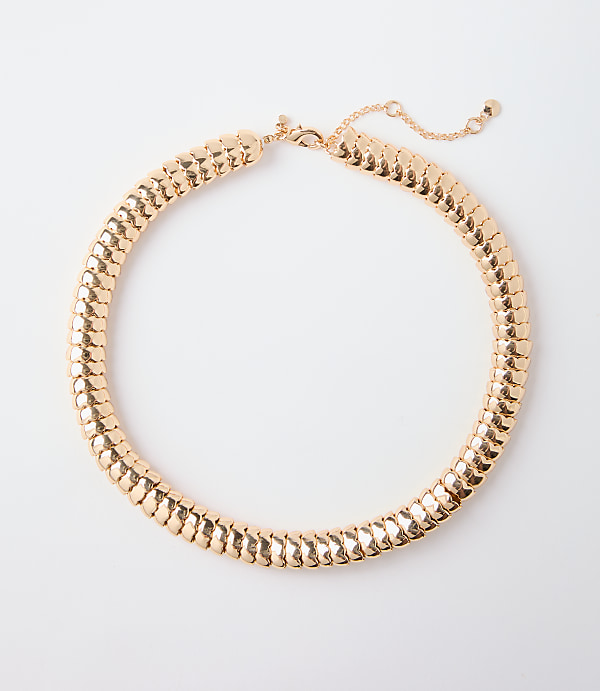 Coiled Metal Statement Necklace
