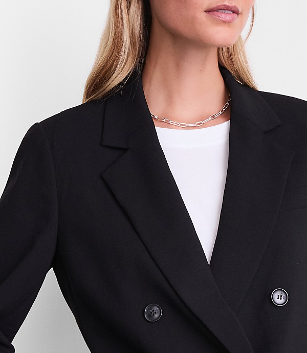 LOFT Versa Seasonless Stretch Double Breasted Blazer
