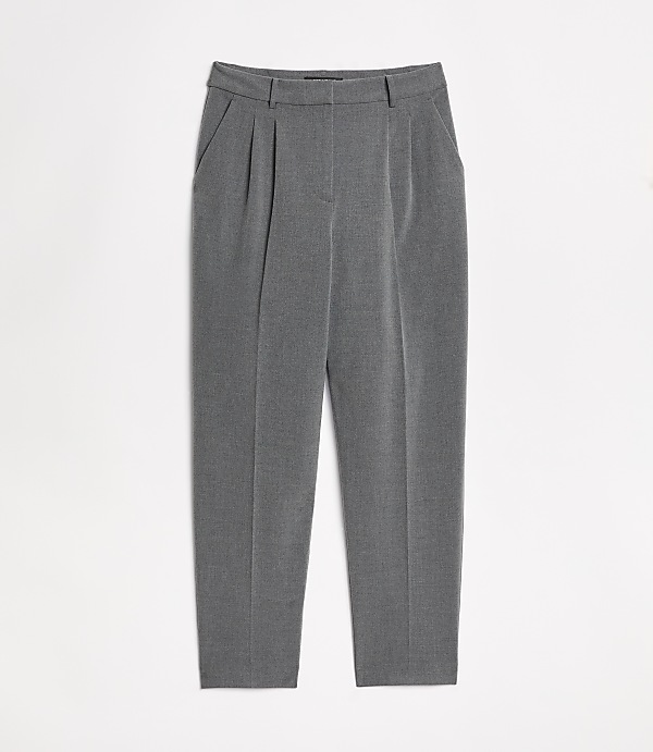 LOFT Versa Seasonless Stretch Double Pleat Taper Pants in Heather