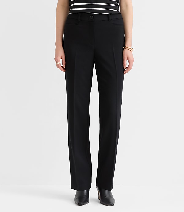 Tall Curvy Parker Straight Pants in Twill
