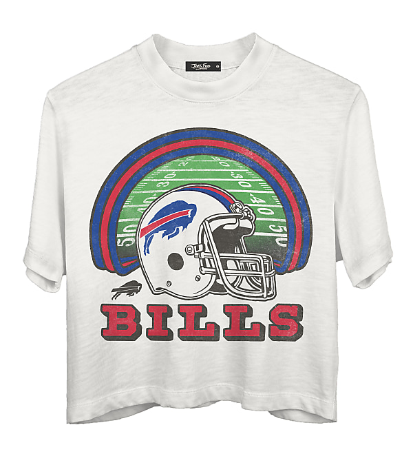 Junk Food Buffalo Bills Game Time Mock Neck Crop Tee