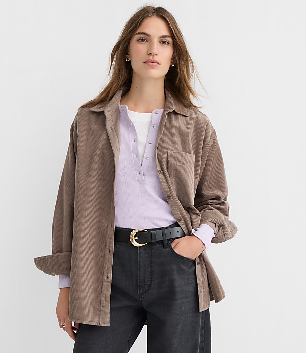 Corduroy Everyday Oversized Pocket Shirt