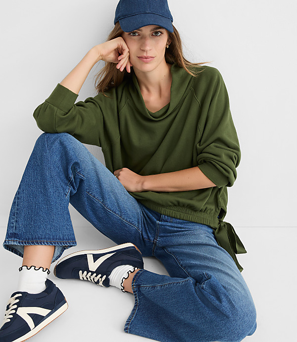 Side Tie Sweatshirt