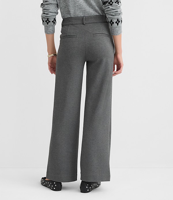 Palmer Wide Leg Pants in Heathered Ponte