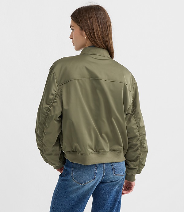 Petite Twill Bomber Jacket