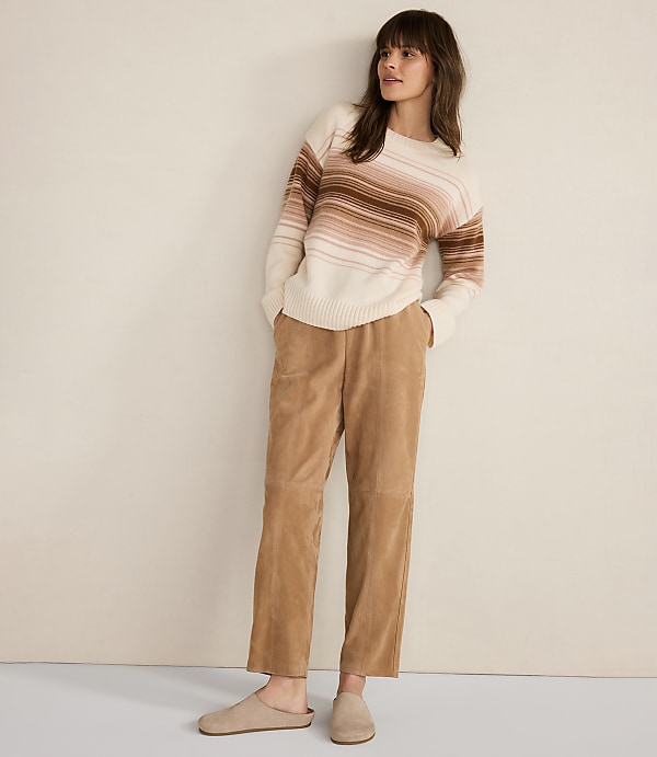 Haven Well Within Cashmere Ombre Stripe Crewneck Sweater