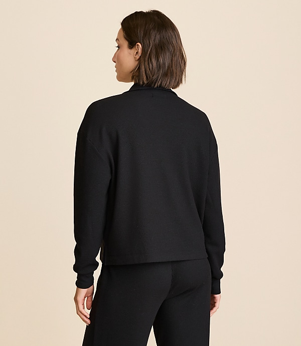 Lou & Grey Upstate Waffle Half Zip Top