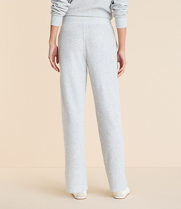 Lou & Grey Heathered Upstate Waffle Wide Leg Pants