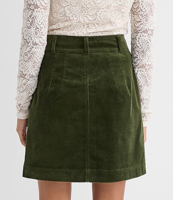 Corduroy Mini Pocket Skirt