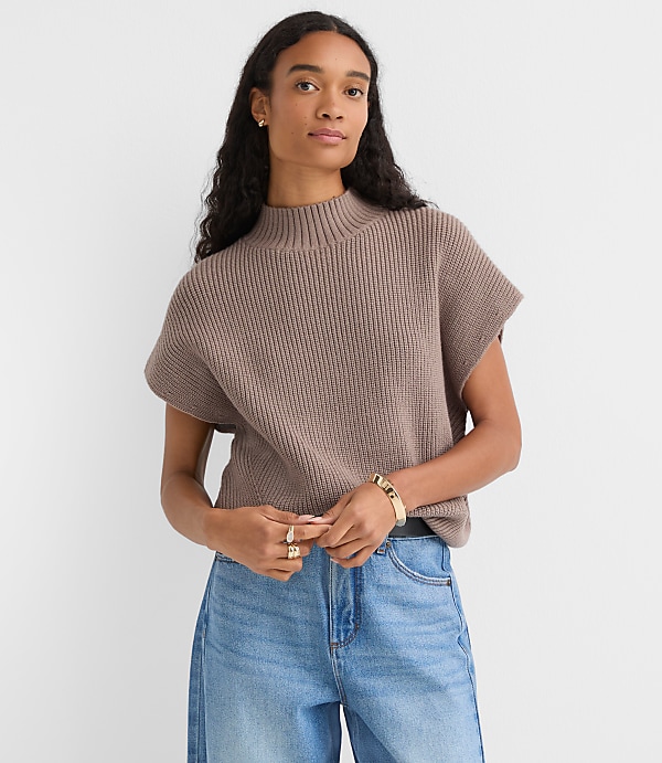 Angled Ribbed Wedge Sweater
