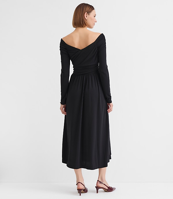 Petite Off The Shoulder Midi Dress
