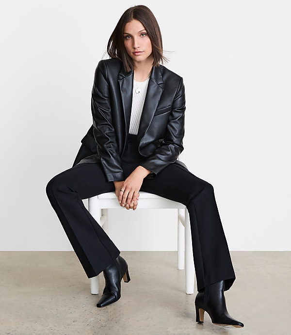 LOFT Versa Faux Leather Relaxed Blazer