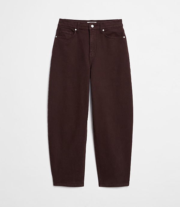High Rise Barrel Jeans in Iced Espresso
