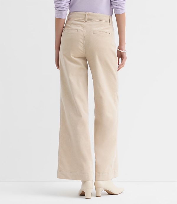Petite Palmer Wide Leg Pants in Brushed Corduroy