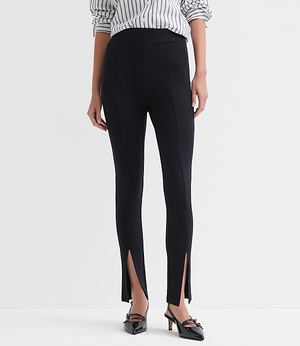 Split Hem Leggings in Ponte