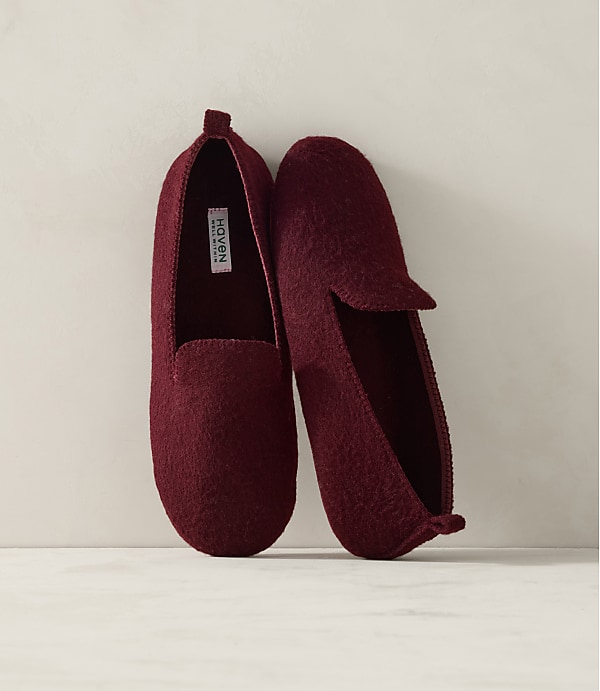 Haven Well Within Felted Wool Blend Loafer Slippers
