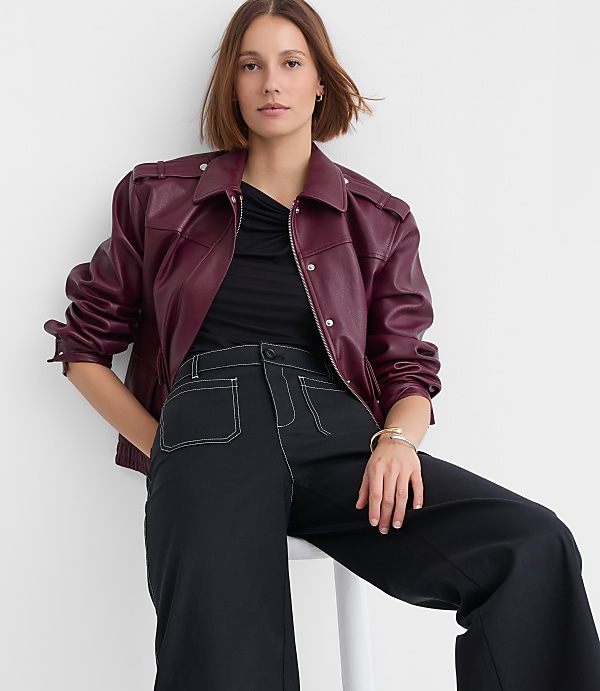 Palmer Wide Leg Pants in Pique