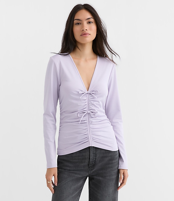Bow Tie Ruched Top