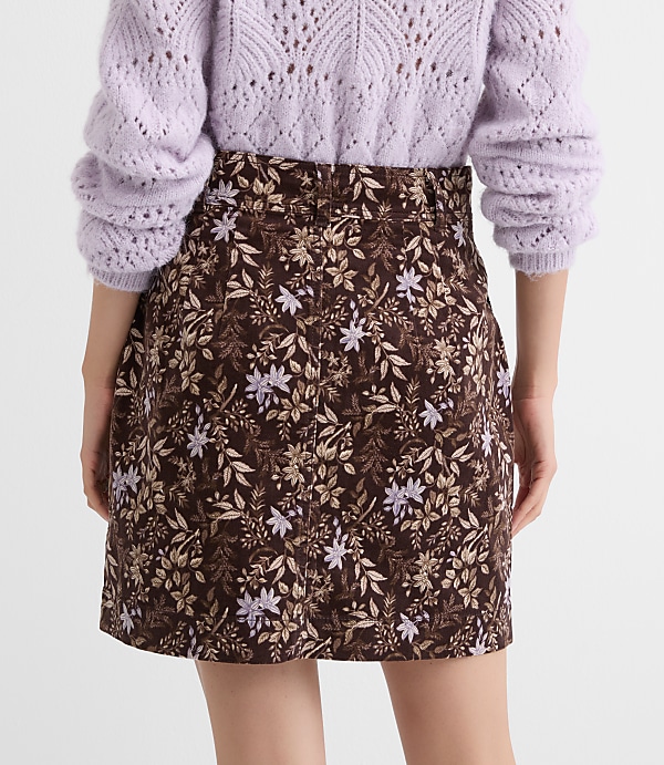 Garden Corduroy Mini Pocket Skirt