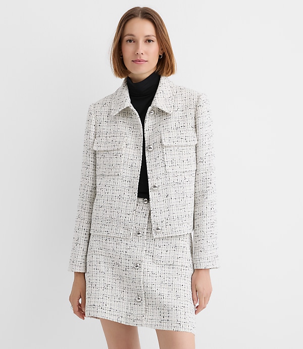 Petite Tweed Patch Pocket Jacket