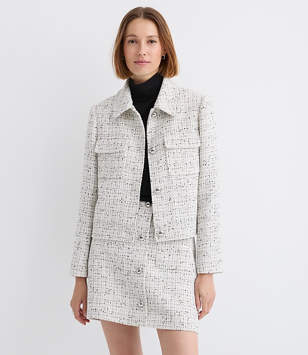 Petite Tweed Patch Pocket Jacket