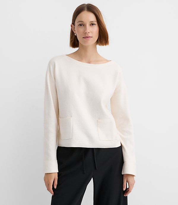 Boatneck Pocket Sweater