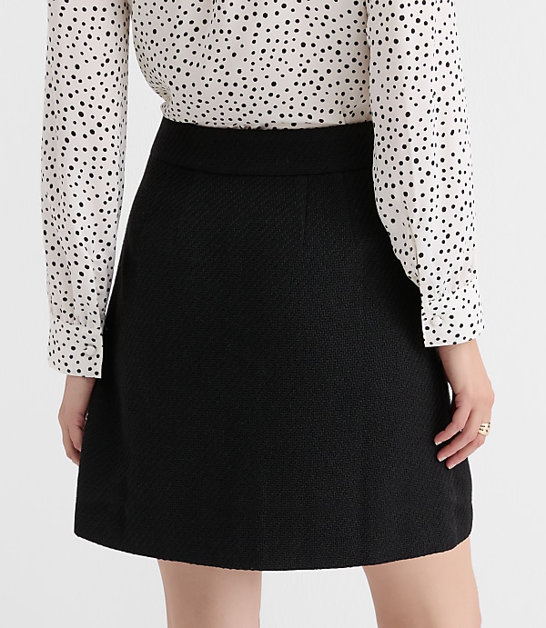 Front Pleated Mini Skirt