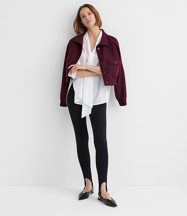 Bow Poplin Tunic Blouse